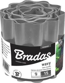 Bradas Rasenkante Welle grau 900x15cm