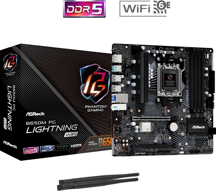 ASRock B650M PG Lightning WiFi (AMD AM5)