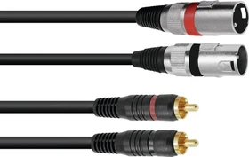 Omnitronic Adapterkabel 2x XLRm/2x RCA 3.0m