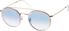 Ray-Ban Round Double Bridge bronze copper/light blue gradient