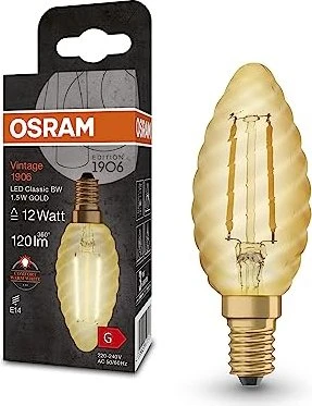 Osram Ledvance Filament LED Vintage 1906 Clas BW 12 1.5W/824 E14