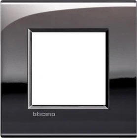 Bticino LivingLightAIR Abdeckrahmen Europe 1fach 2 Module, Zinn