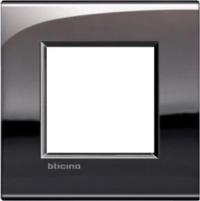 Bticino LivingLightAIR Abdeckrahmen Europe 1fach 2 Module, Zinn