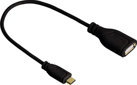 Hama Micro-USB-OTG-Adapterkabel Flexi-Slim, 0.15m, schwarz