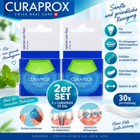 Curaden Curaprox DF846 Special Care Floss Zahnseide, 2 Stück