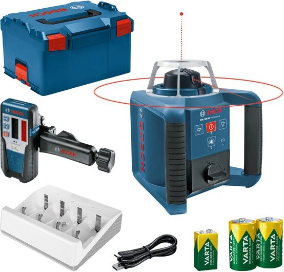 Bosch Professional GRL 300 HV Batterie-Rotationslaser solo inkl. L-Boxx + Zubehör