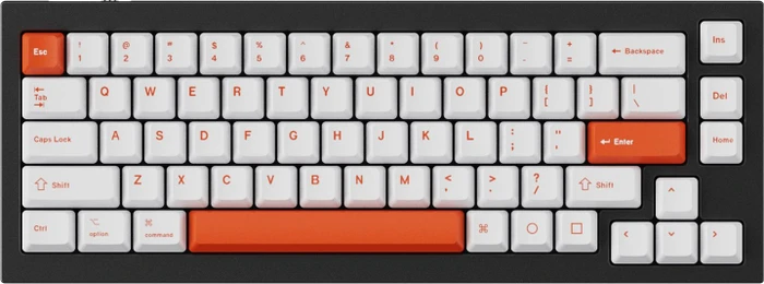 Keychron Q1/Q2/K2 OEM Dye-Sub Keycap-Set Orange, Kunststoff (PBT), Orange, orange/weiß, 97 Tasten (83+14), ANSI-US