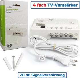 König Kabel-TV DVB-C T2 Verstärker 4 Ausgänge