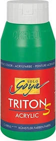 Kreul Solo Goya Triton S Acrylic Acrylfarbe, permanentgrün, 750ml