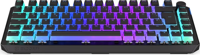 Endorfy Thock 75% Wireless Pudding, PBT, LEDs RGB, hot-swap, Kailh Box BLACK, USB/Bluetooth, DE
