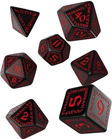 Q-Workshop Würfelset Runic - black & red