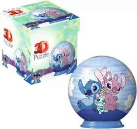 Ravensburger Puzzle 3D Puzzle-Ball Disney Stitch & Angel