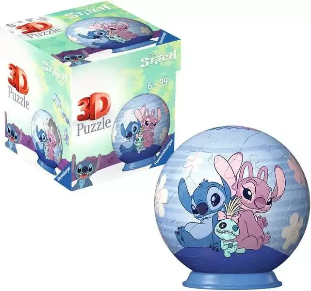 Ravensburger Puzzle 3D Puzzle-Ball Disney Stitch & Angel