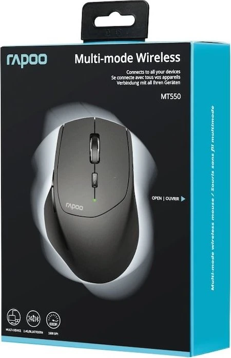 Rapoo MT550 Multi-Mode Wireless Mouse, USB/Bluetooth