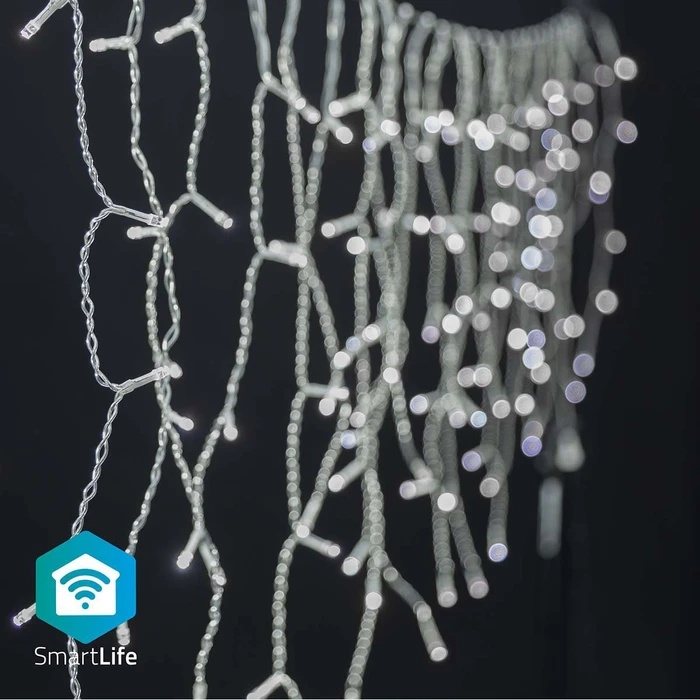 Nedis Smart Life Eiszapfen Lichtervorhang LED 400x tageslichtweiß