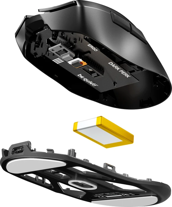 be quiet! Dark Perk Ergo Wireless Gaming Mouse, schwarz, USB