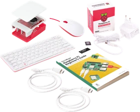 Raspberry Pi Original Desktop Kit DE ohne Buch für Raspberry Pi 5, weiß/rot