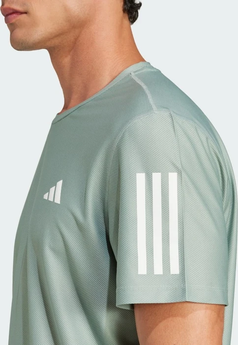 adidas Own the Run Laufshirt kurzarm silver green (Herren)