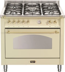 Lofra DOLCEVITA 90 RBIG96MFT/Ci Elektroherd mit Gas-Kochfeld messing finish
