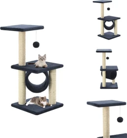 vidaXL Katzen-Kratzbaum Sisal, 65cm, beige/blau