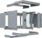 EFB Elektronik X-Rack 19" Wandgehäuse 9HE, fest, eigenbelüftet, tiefenverstellbar, 400-600mm, Sicherheitsglastür, IP20, RAL 7035, 600mm tief Vorschaubild