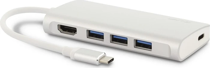 LMP USB-C Video Hub, 5-Port, USB-C 3.0 [Stecker], silber