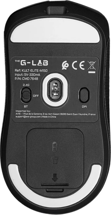 The G-Lab Kult Elite M150 8KHz Wireless Gaming Mouse, schwarz, USB/Bluetooth
