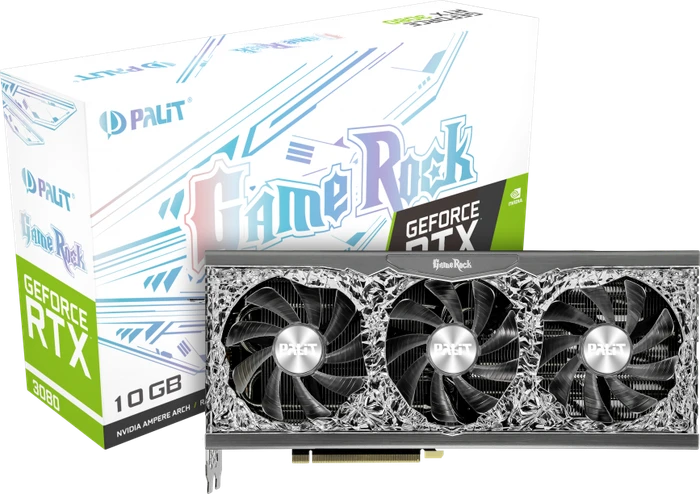 Palit GeForce RTX 3080 GameRock V1 (LHR), 10GB GDDR6X, HDMI, 3x DP