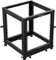 Lanberg Open Rack Series 19" Open Frame Rack 12HE, 4-Pfosten, mit Rollen, Flat Pack, tiefenverstellbar, 576-1033mm, RAL 9004, 641mm tief Vorschaubild