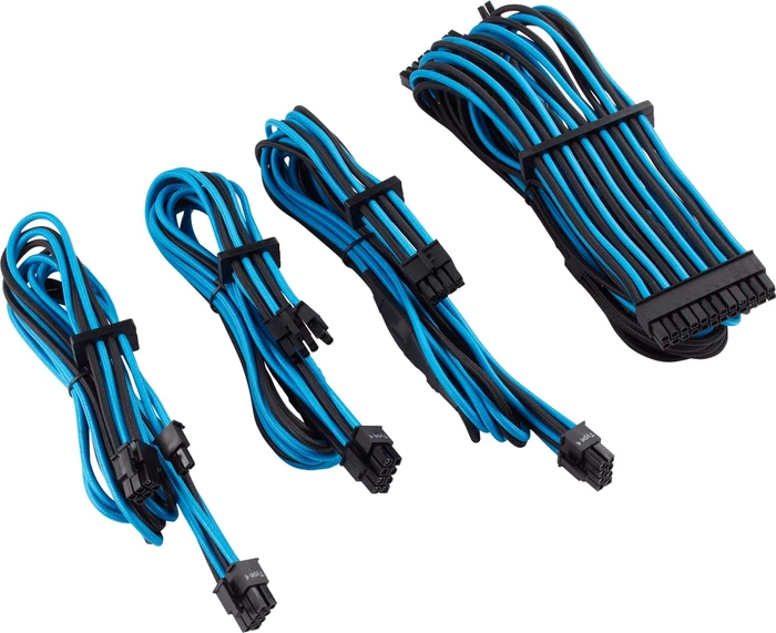 Corsair PSU Cable Kit Type 4 - Starter Kit - Gen4, schwarz/blau