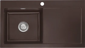 systemceram Mera 90 F Einbau Becken links siena