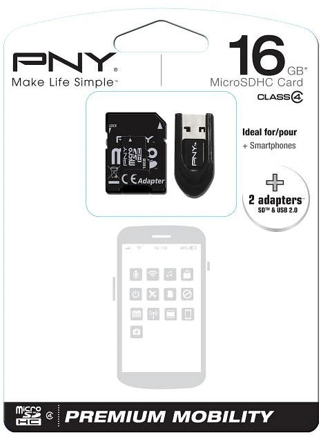 PNY Premium Mobility R15 16GB Kit, Class 4