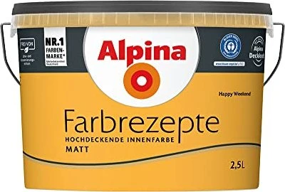 Alpina Farben Farbrezepte Innenfarbe happy weekend matt, 2.5l