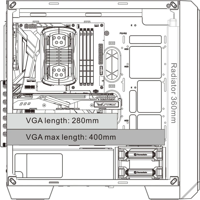 Thermaltake View 300 MX Snow Edition, weiß, Glasfenster