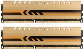 Avexir Core Series Gold LED gelb UDIMM 8GB Kit, DDR3-2400, CL11-13-13-35