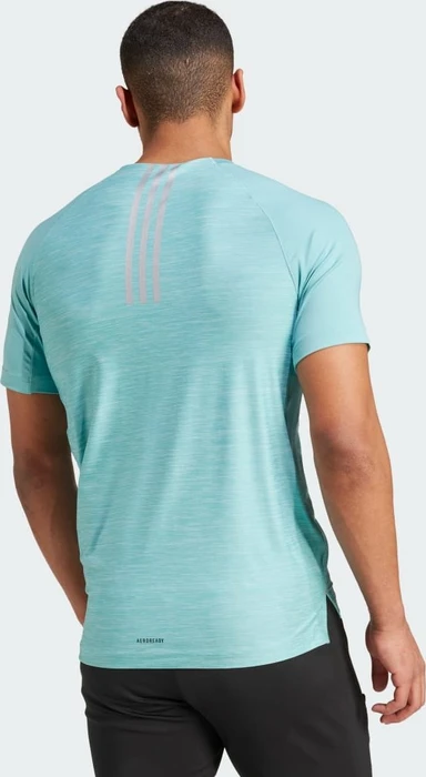 adidas Gym+ Training 3-Streifen Funktionsshirt kurzarm mint tone mel (Herren)
