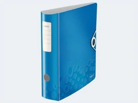 Leitz Qualitäts Ordner 2-Ring 180° Active WOW, 80mm, A4, blau metallic