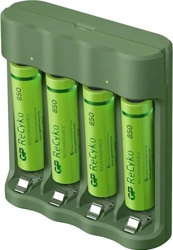 GP Batteries ReCyko Everyday Charger (USB) B421 inkl. 4x AAA NiMh 850mAh