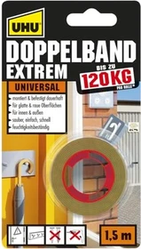 UHU Doppelband extrem, Klebestreifen, 19mm/1.5m, 1 Stück