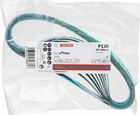 Bosch Professional J455 Best for Inox Schleifband K120, 20x520mm, 10 Stück