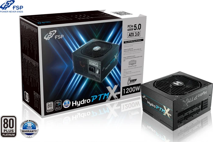 FSP Hydro PTM X Pro ATX 3.0 (PCIe 5.0) 1200W, ATX 3.0