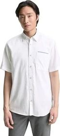 Tom Tailor Regular Fit Baumwolle Hemd kurzarm weiß (Herren)
