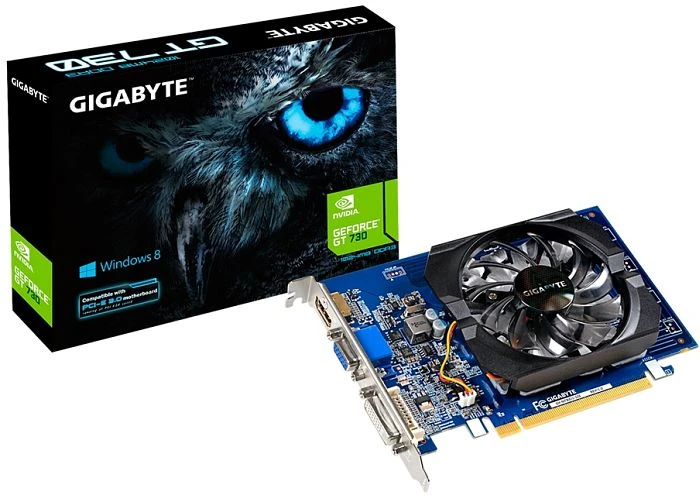 GIGABYTE GeForce GT 730, 1GB DDR3, VGA, DVI, HDMI