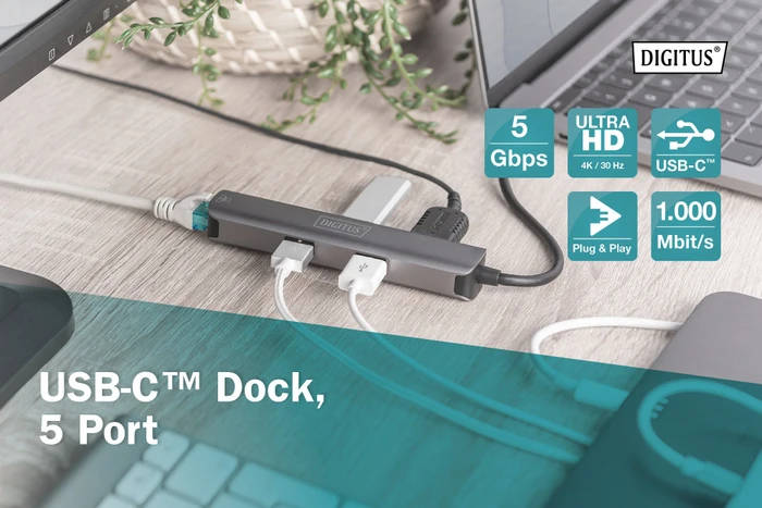 Digitus USB-C Dock, USB-C 3.0 [Stecker]