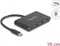 DeLOCK 3-Port USB-C-Hub mit PD, 3x USB-C 3.0, USB-C 3.0 [Stecker] Vorschaubild