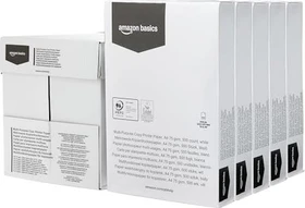 AmazonBasics Mehrzweck-Papier FSC Universalpapier weiß, A4, 75g/m², 2500 Blatt
