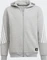 adidas Future Icons 3-Streifen Hoodie medium grey heather/white (Junior) Vorschaubild