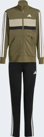adidas Seasonal Essentials Tiberio 3-Streifen Tricot Trainingsanzug olive strata/white (Junior)
