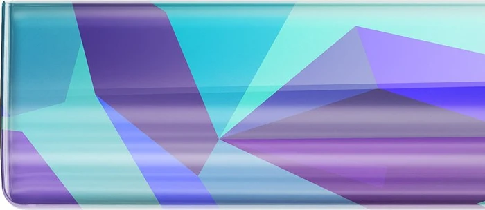 Cherry Xtrfy WR5 Litus Blue Compact Wrist Rest, transparent/violett/türkis/blau