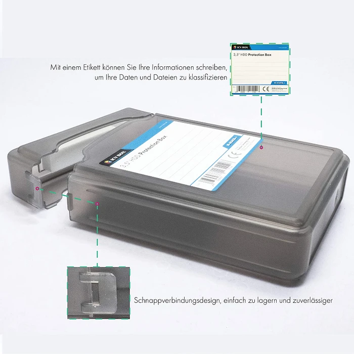 RaidSonic Icy Box IB-AC602b-6 Schutzhüllen Set, 3.5", 6er-Pack